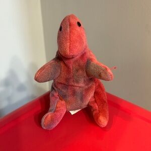 Ty Red and Pink Plush Dinosaur